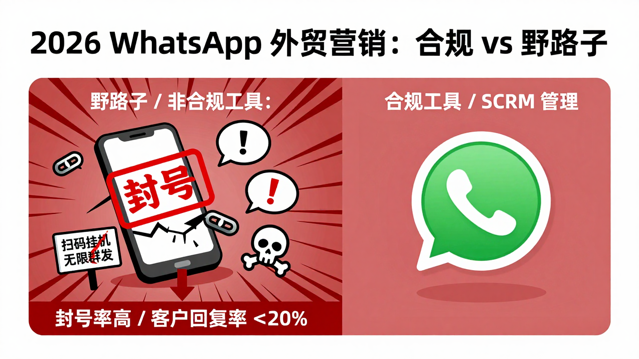 WhatsApp 合规外贸营销工具:2026年,你的客户开发还停留在“群发撞运气”吗? WhatsApp 合规外贸营销工具:2026年,你的客户开发还停留在“群发撞运气”吗?