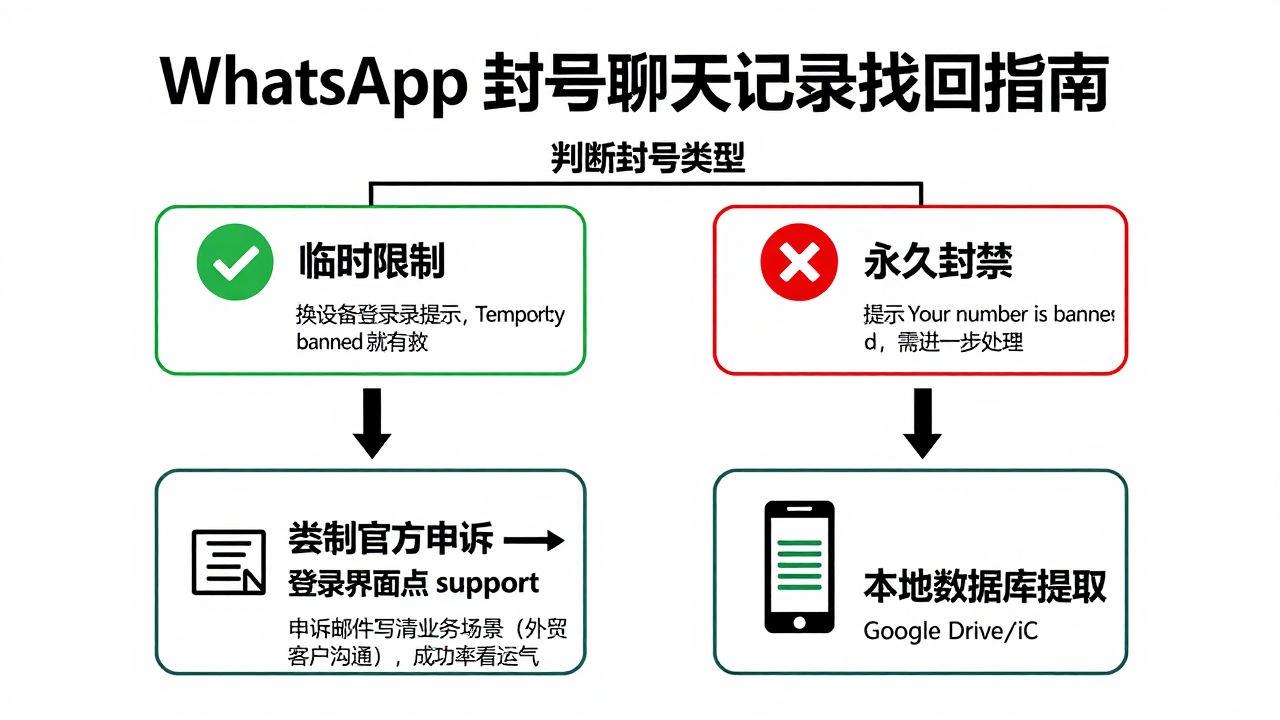 WhatsApp 封号聊天记录怎么找回?跨境圈都在用的几种土办法 WhatsApp 封号聊天记录怎么找回?跨境圈都在用的几种土办法