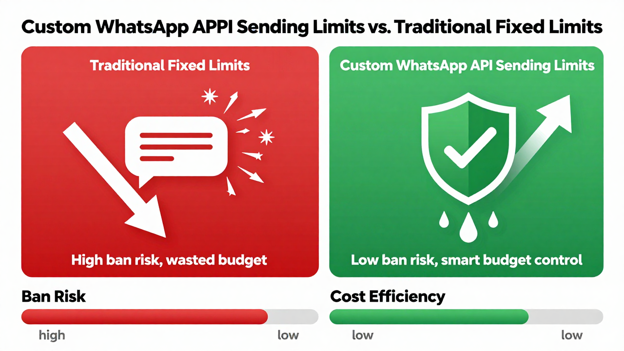Custom WhatsApp API Sending Limits: How Cross-Border Businesses Avoid Account Bans and Spend Smart Custom WhatsApp API Sending Limits: How Cross-Border Businesses Avoid Account Bans and Spend Smart