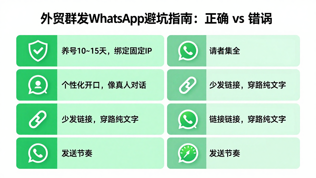 外贸群发WhatsApp如何避免封禁:从账号安全到合规触达的实操复盘 外贸群发WhatsApp如何避免封禁:从账号安全到合规触达的实操复盘