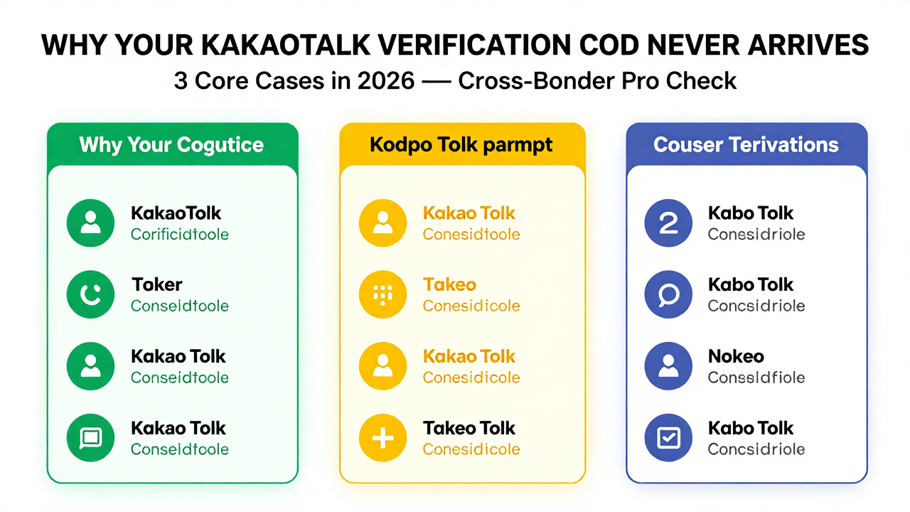 KakaoTalk SMS Verification Code Not Received? 5 Truths Cross-Border Pros Must Know in 2026 KakaoTalk SMS Verification Code Not Received? 5 Truths Cross-Border Pros Must Know in 2026