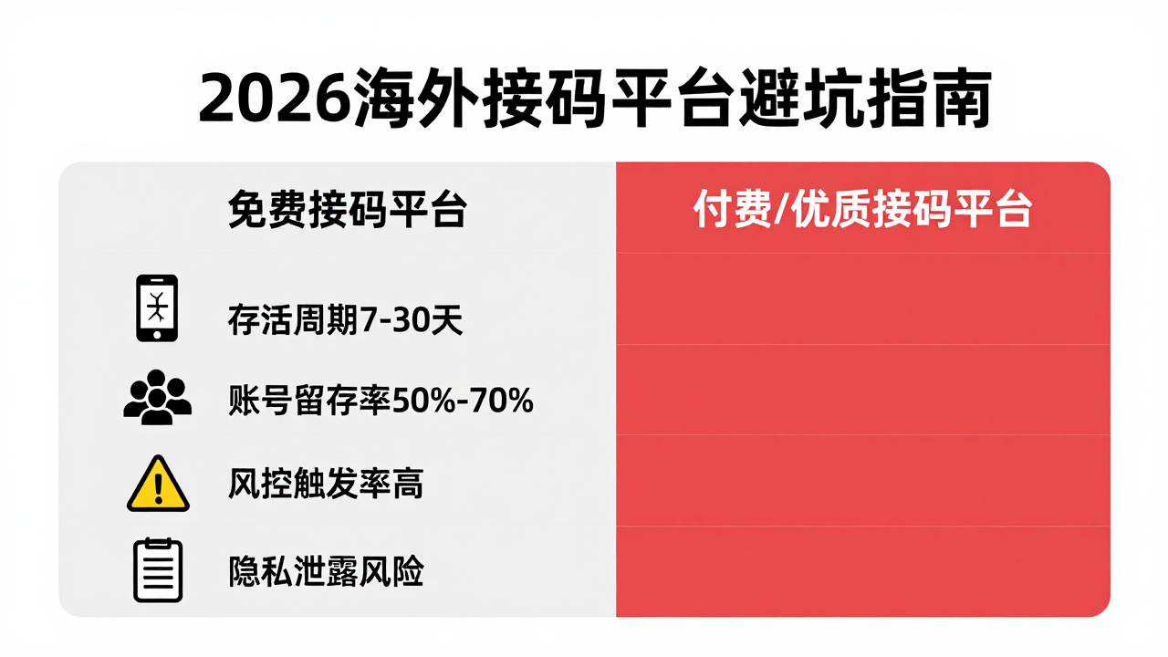 2026年海外免费接码短信平台深度观察:跨境人的真实避坑指南 2026年海外免费接码短信平台深度观察:跨境人的真实避坑指南