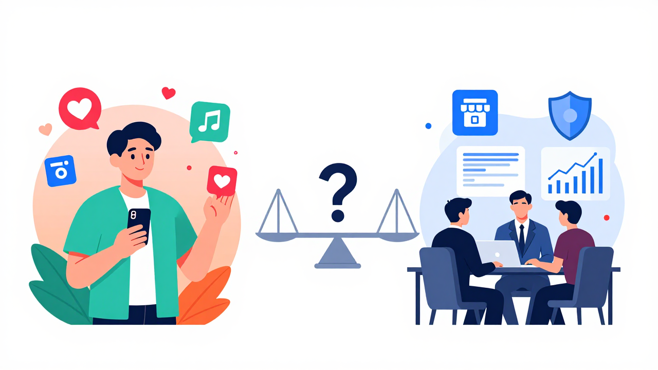 购买TikTok直播账号，该选择个人号还是企业号？我的实操观察与避坑指南